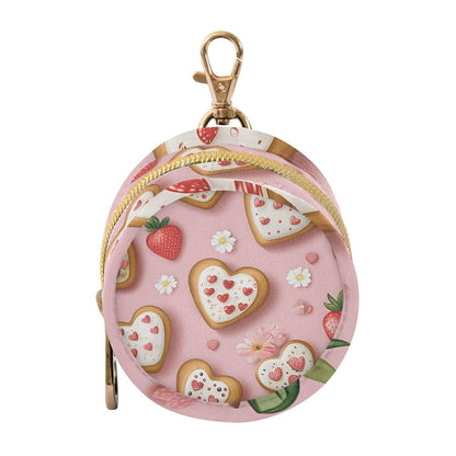 Love Cookies and Strawberries Baby Pacifier Holder Case, Dustproof Portable Storage Box for Diaper Bag Purse, Pacifier Storage Container for Boys & Girls