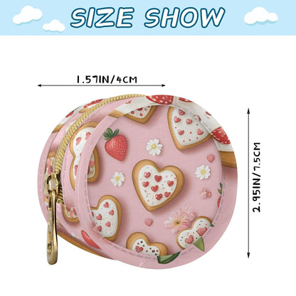 Love Cookies and Strawberries Baby Pacifier Holder Case, Dustproof Portable Storage Box for Diaper Bag Purse, Pacifier Storage Container for Boys & Girls