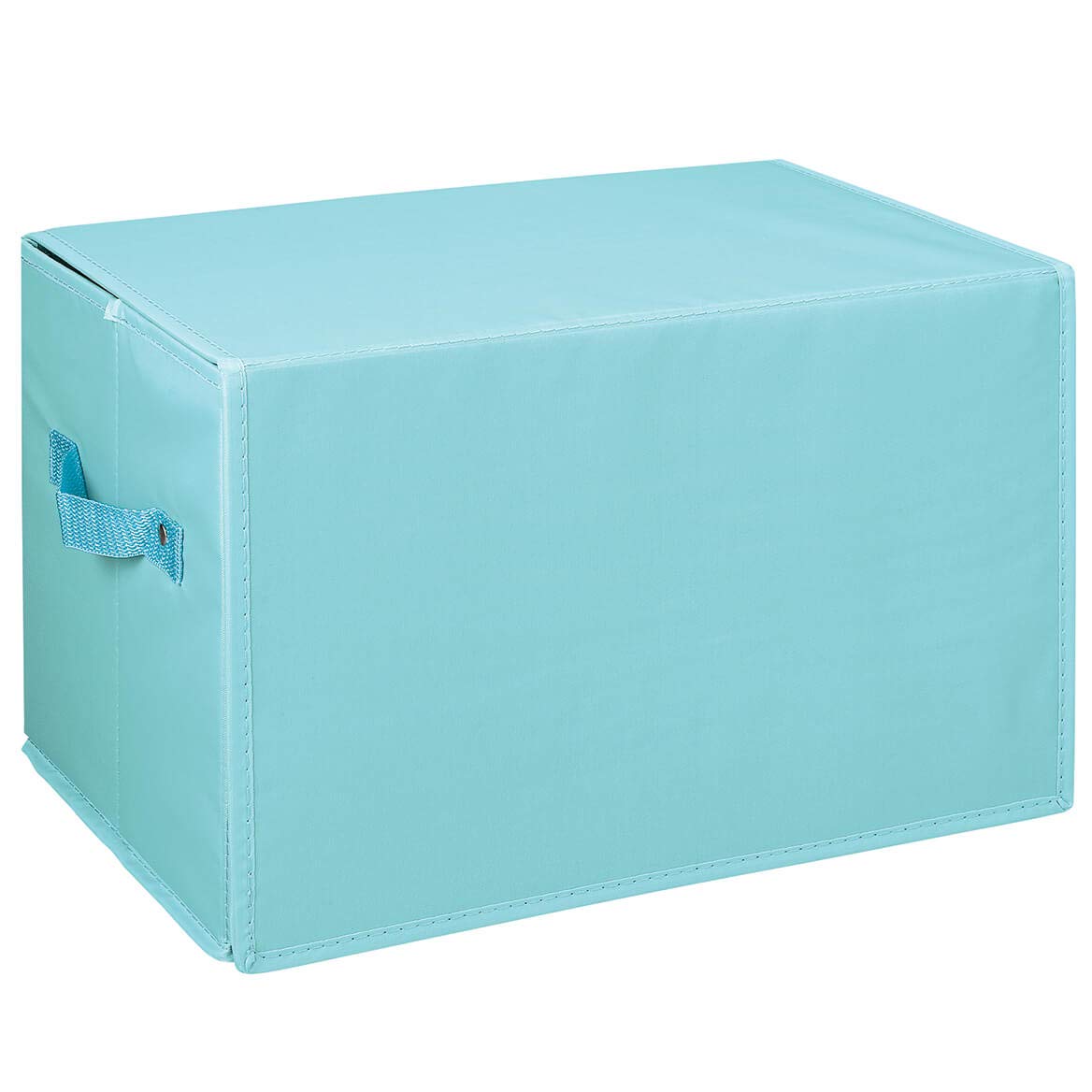 Fox Valley Traders Foldover Toy Box with Play Mat, Blue Garage