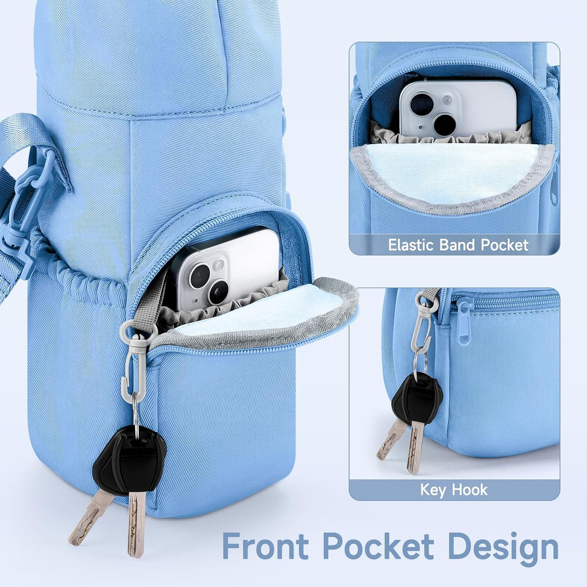 Portable Travel Bag for Breast Milk Cooler, Fits Milk Cooler & Portable BreastMilk Chiller, Leakproof,Insulated & Scratch-Resistant Bottle Carrier with Shoulder Strap & Extra Storage