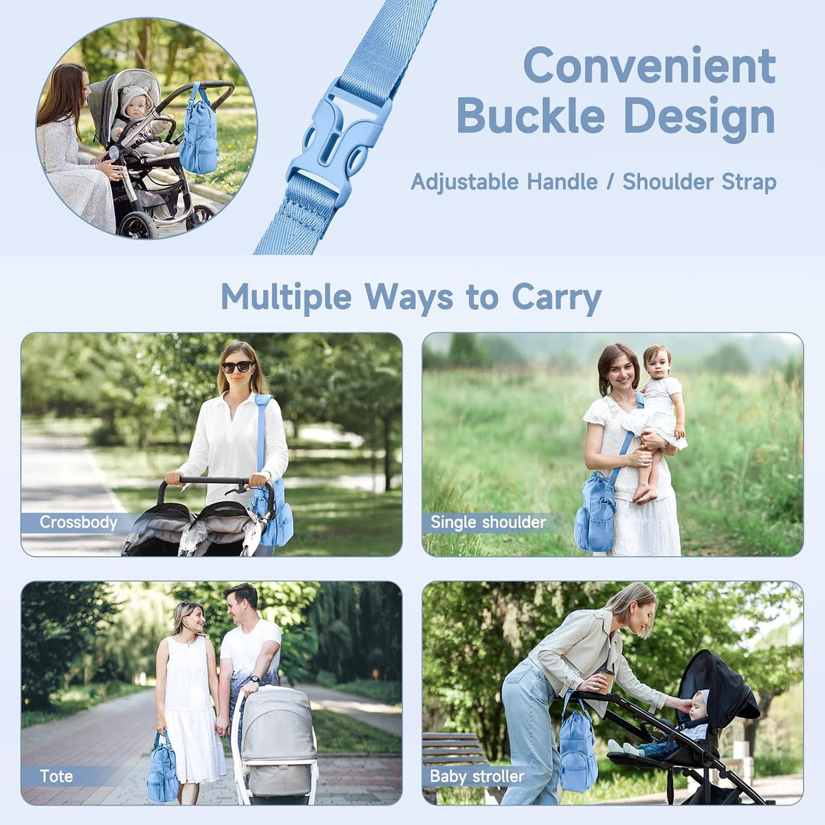 Portable Travel Bag for Breast Milk Cooler, Fits Milk Cooler & Portable BreastMilk Chiller, Leakproof,Insulated & Scratch-Resistant Bottle Carrier with Shoulder Strap & Extra Storage