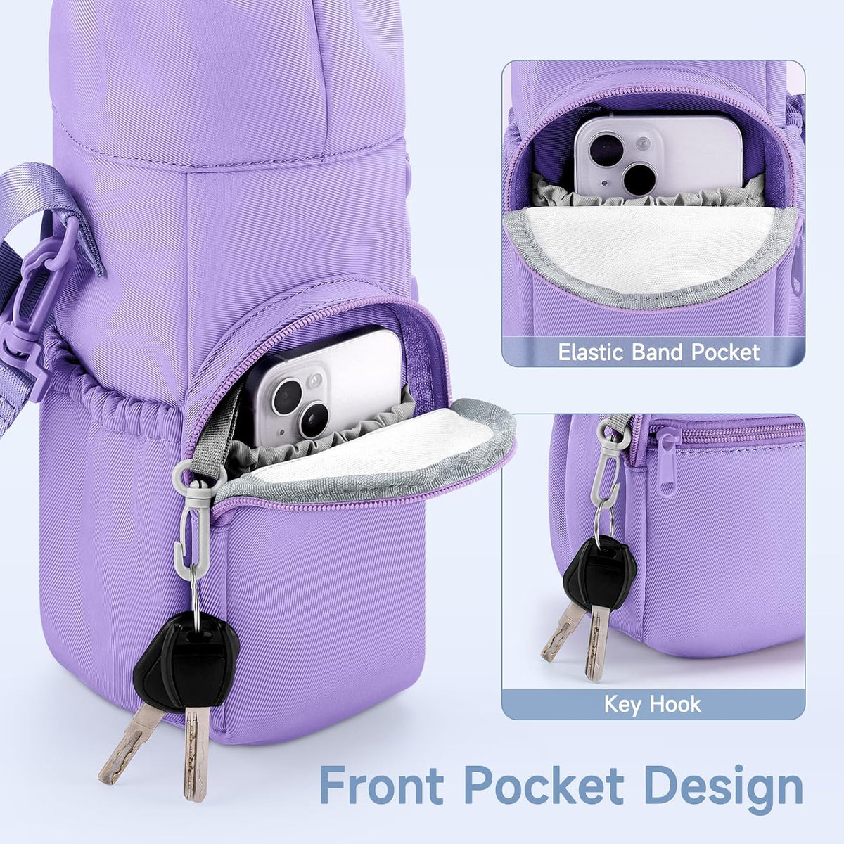 Portable Travel Bag for Breast Milk Cooler, Fits Milk Cooler & Portable BreastMilk Chiller, Leakproof,Insulated & Scratch-Resistant Bottle Carrier with Shoulder Strap & Extra Storage