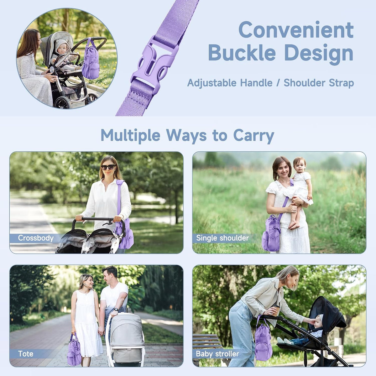 Portable Travel Bag for Breast Milk Cooler, Fits Milk Cooler & Portable BreastMilk Chiller, Leakproof,Insulated & Scratch-Resistant Bottle Carrier with Shoulder Strap & Extra Storage