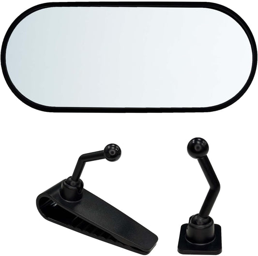 Baby Car Mirror for Rear Facing Infant, 360°Adjustable Wide Angle Convex Rear View Mirror, Car Seat Mirror for Observing Newborn Toddler, Clip-on & Stick-on Automotive Interior Mirror（1PCS)