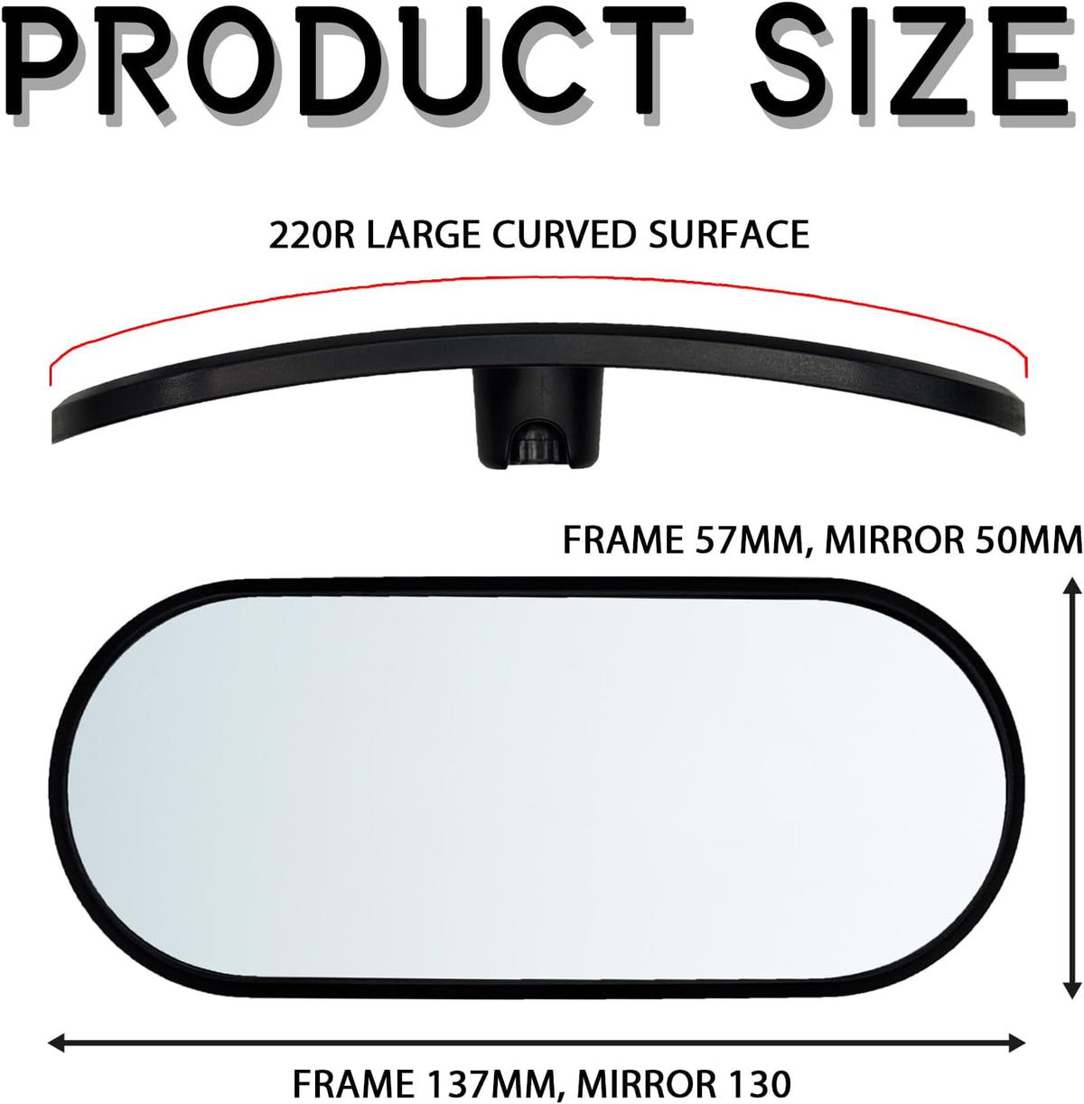 Baby Car Mirror for Rear Facing Infant, 360°Adjustable Wide Angle Convex Rear View Mirror, Car Seat Mirror for Observing Newborn Toddler, Clip-on & Stick-on Automotive Interior Mirror（1PCS)