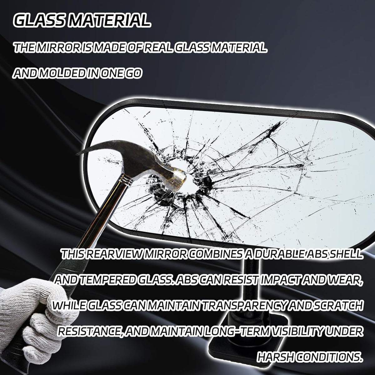 Baby Car Mirror for Rear Facing Infant, 360°Adjustable Wide Angle Convex Rear View Mirror, Car Seat Mirror for Observing Newborn Toddler, Clip-on & Stick-on Automotive Interior Mirror（1PCS)