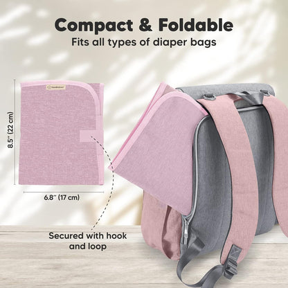 Portable Diaper Changing Pad and Baby Diaper Caddy Organizer - Waterproof Foldable Baby Changing Mat - Large Baby Organizer - Travel Diaper Change Mat - Diaper Organizer for Changing Table