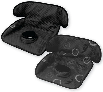 Piddle Pad 2-Pack, Potty Training Car Seat Protector, Toddler Car Seat Cover & Stroller Protector, Machine Washable Waterproof Car Seat, Anti-Slip, Universal Fit (Black)