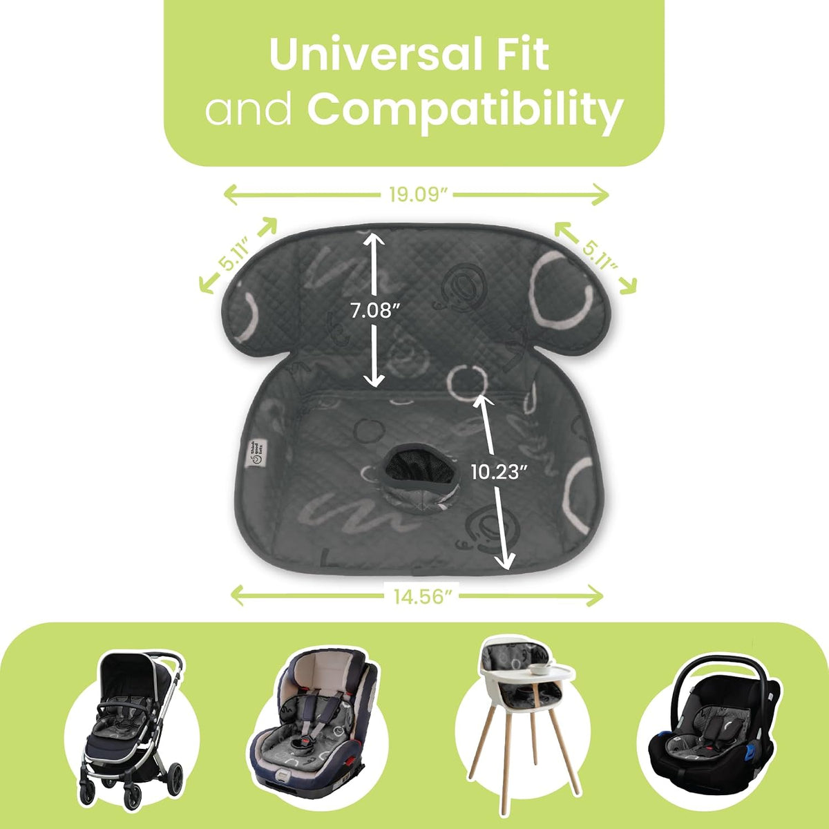 Piddle Pad 2-Pack, Potty Training Car Seat Protector, Toddler Car Seat Cover & Stroller Protector, Machine Washable Waterproof Car Seat, Anti-Slip, Universal Fit (Black)
