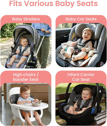 Piddle Pad 2-Pack, Potty Training Car Seat Protector, Toddler Car Seat Cover & Stroller Protector, Machine Washable Waterproof Car Seat, Anti-Slip, Universal Fit (Black)