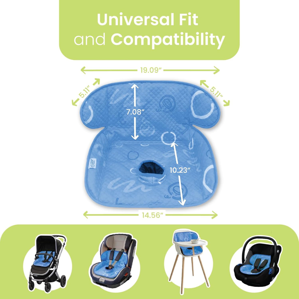 Piddle Pad 2-Pack, Potty Training Car Seat Protector, Toddler Car Seat Cover & Stroller Protector, Machine Washable Waterproof Car Seat, Anti-Slip, Universal Fit (Black)