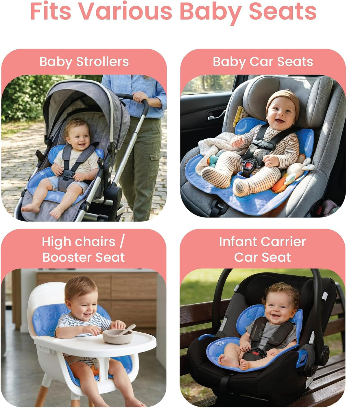 Piddle Pad 2-Pack, Potty Training Car Seat Protector, Toddler Car Seat Cover & Stroller Protector, Machine Washable Waterproof Car Seat, Anti-Slip, Universal Fit (Black)