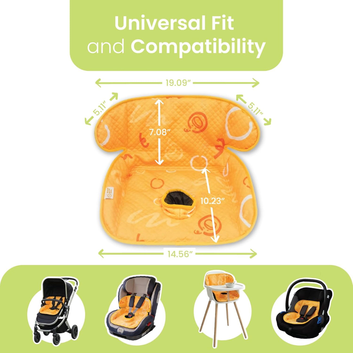 Piddle Pad 2-Pack, Potty Training Car Seat Protector, Toddler Car Seat Cover & Stroller Protector, Machine Washable Waterproof Car Seat, Anti-Slip, Universal Fit (Black)