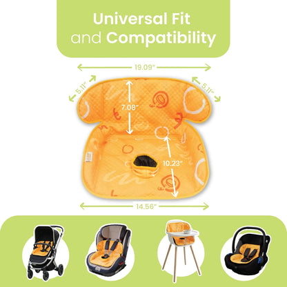 Piddle Pad 2-Pack, Potty Training Car Seat Protector, Toddler Car Seat Cover & Stroller Protector, Machine Washable Waterproof Car Seat, Anti-Slip, Universal Fit (Black)