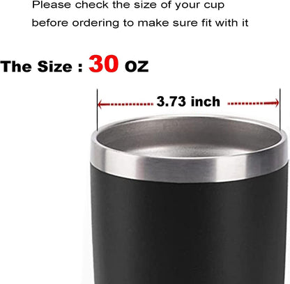 20 oz Tumbler Lids, 2 Pack Spillproof Splash Resistant Lid for Yeti,Beast,Juro,Ozark Trail,Atlin,Coffee Mug and More Cooler Cup,Covers for 20 Ounce Tumbler (Black, 20 OZ)