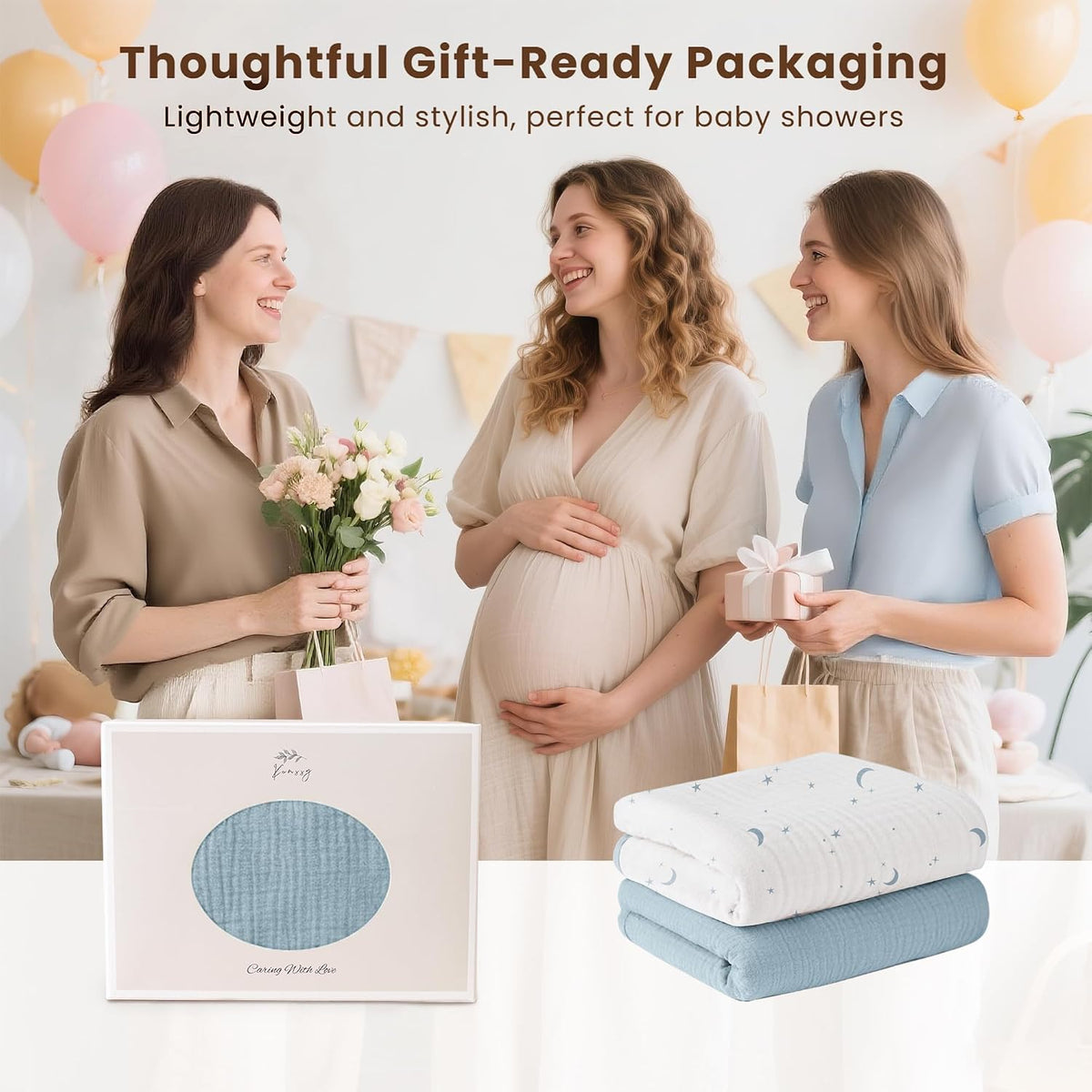 2 Pack Waterproof Muslin Portable Changing Pad, Diaper Changing Mat