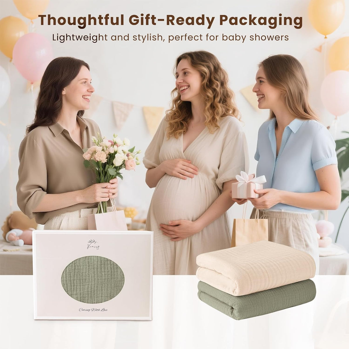 2 Pack Waterproof Muslin Portable Changing Pad, Diaper Changing Mat