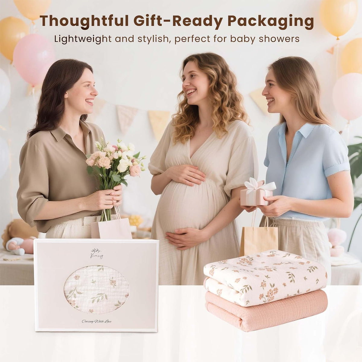 2 Pack Waterproof Muslin Portable Changing Pad, Diaper Changing Mat