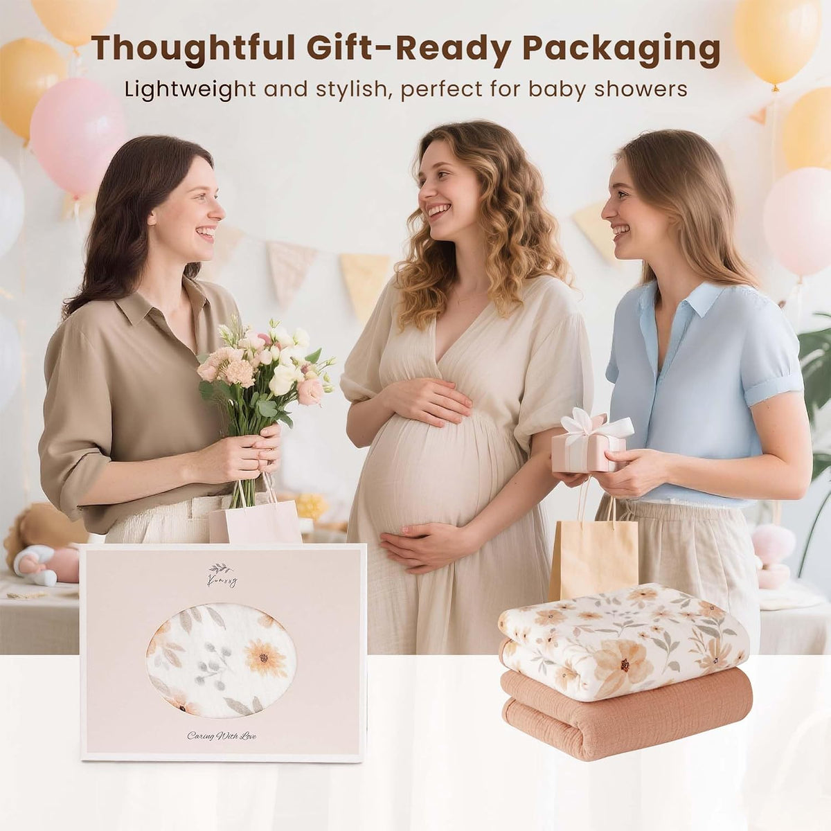 2 Pack Waterproof Muslin Portable Changing Pad, Diaper Changing Mat