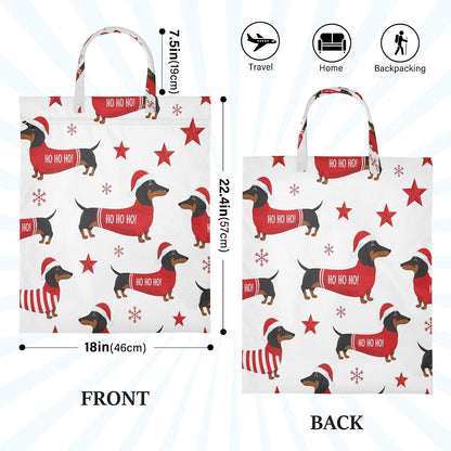 Christmas Dachshund Waterproof Travel Laundry Bag Easy Care 2 Pack