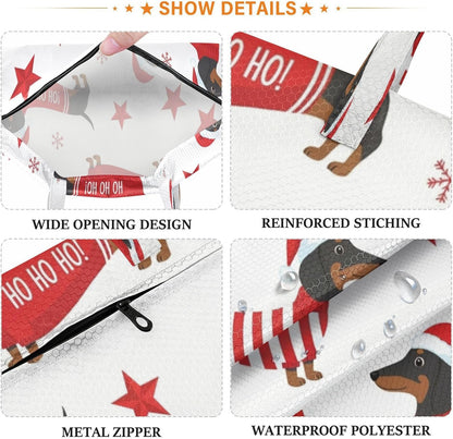 Christmas Dachshund Waterproof Travel Laundry Bag Easy Care 2 Pack