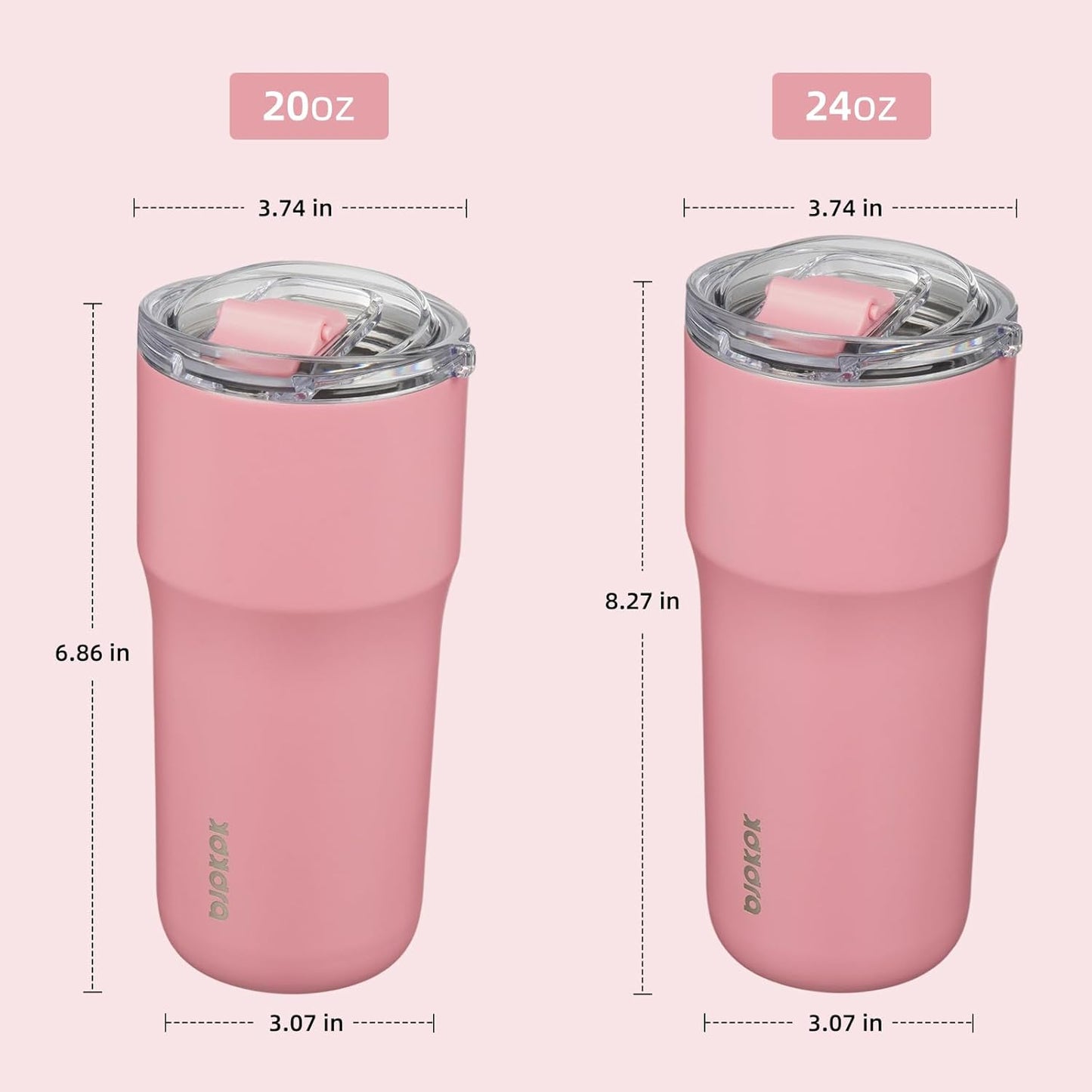 20oz Spill Proof Coffee Tumbler, Insulated Stainless Steel Cup | Double Wall Vacuum, Leakproof Lid, Keeps Hot/Cold/Iced, BPA Free, Dishwasher Safe, Cupholder, Travel, White