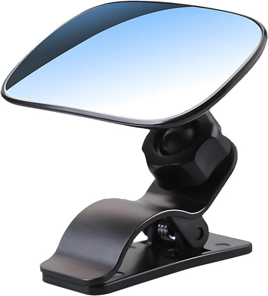 Car Interior Rearview Baby Mirror, Wide Angle Convex HD 360° Adjustable Rearview Mirror for Backseat Kids, Clip-on Sun Visor Safety Rearview for Monitoring Infant Child, Universal Fit