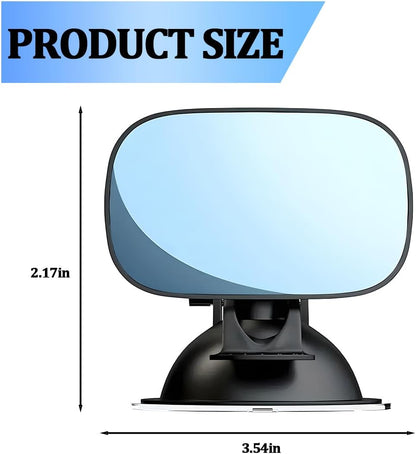 Car Interior Rearview Baby Mirror, Wide Angle Convex HD 360° Adjustable Rearview Mirror for Backseat Kids, Clip-on Sun Visor Safety Rearview for Monitoring Infant Child, Universal Fit