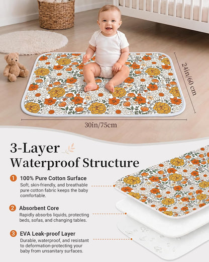 Portable Baby Changing Pad, Waterproof Diaper Changing Mat, 30"x24"