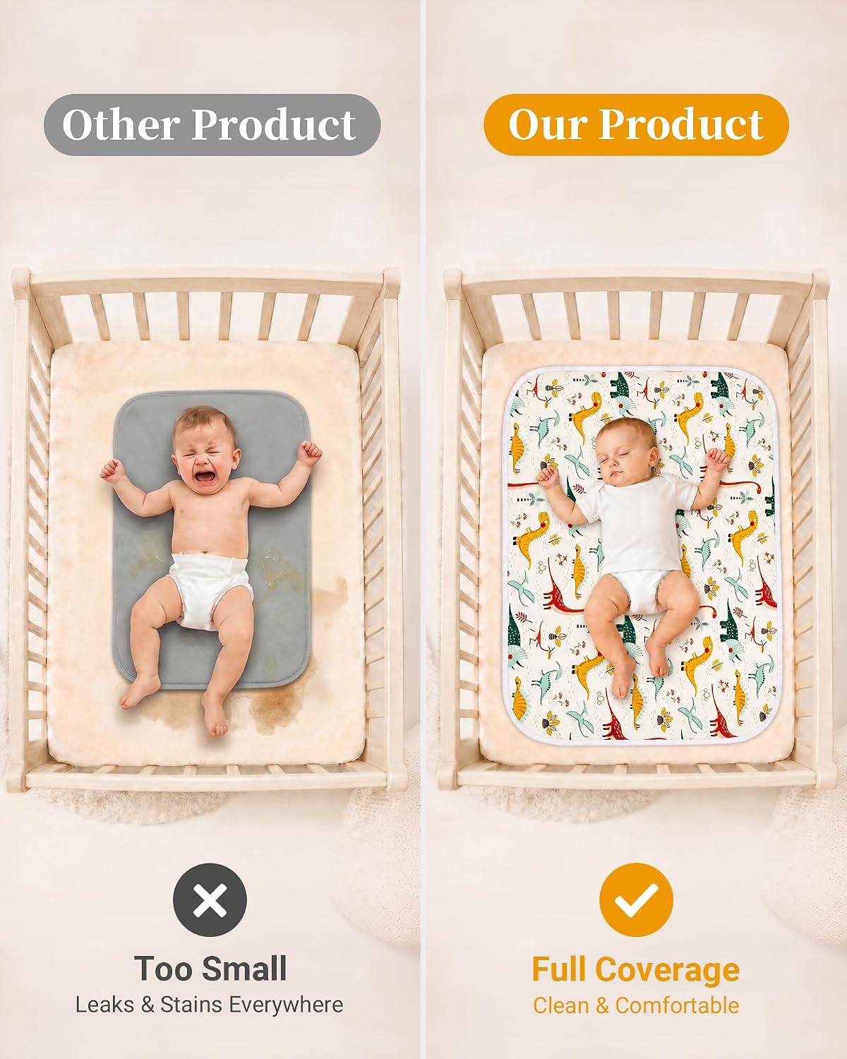 Portable Baby Changing Pad, Waterproof Diaper Changing Mat, 30"x24"