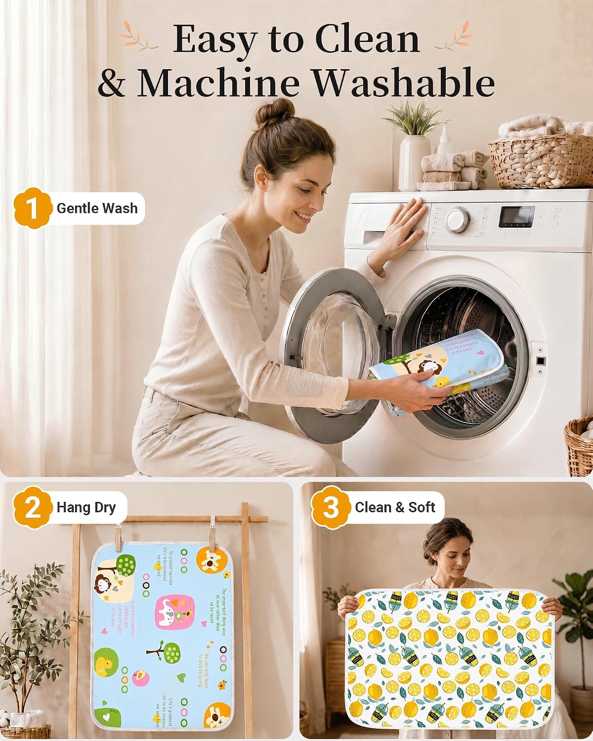 Portable Baby Changing Pad, Waterproof Diaper Changing Mat, 30"x24"