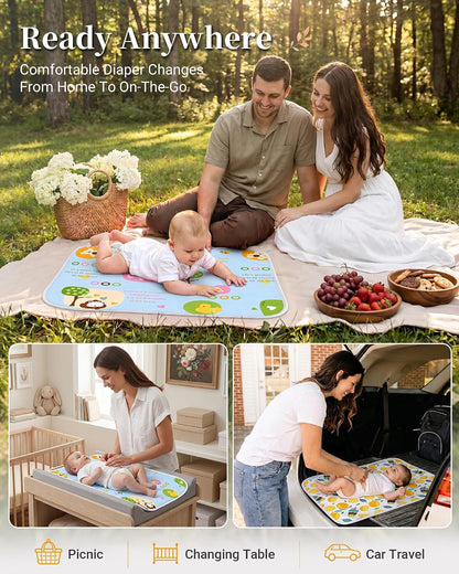 Portable Baby Changing Pad, Waterproof Diaper Changing Mat, 30"x24"