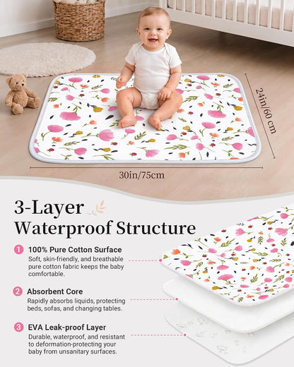Portable Baby Changing Pad, Waterproof Diaper Changing Mat, 30"x24"