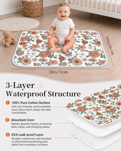 Portable Baby Changing Pad, Waterproof Diaper Changing Mat, 30"x24"