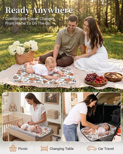 Portable Baby Changing Pad, Waterproof Diaper Changing Mat, 30"x24"