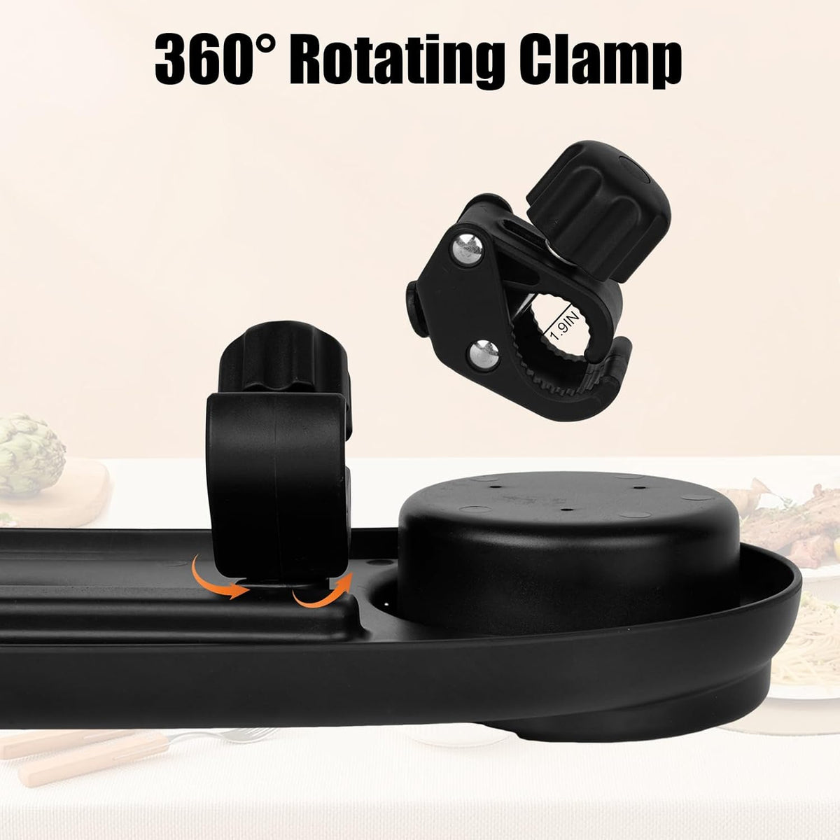 Stroller Snack Tray Compatible with Mockingbird,Adjustable Black Snack Tray for Stroller with Cup Holder and Phone Holder for Snacks, Drinks,Phone, and Toy