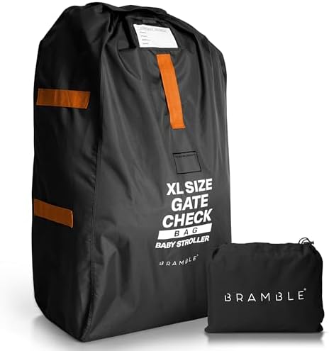 Travel essentials bundle Extra Large Gate Check Stroller Bag for Airplane + Infant Car Seat Travel Bag for Airport