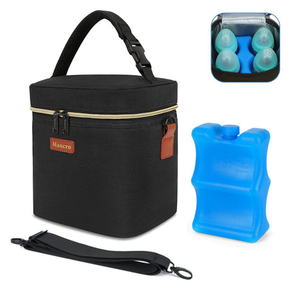 Breastmilk Cooler Bag with Ice Pack,Insulated Baby Bottle Cooler Bag