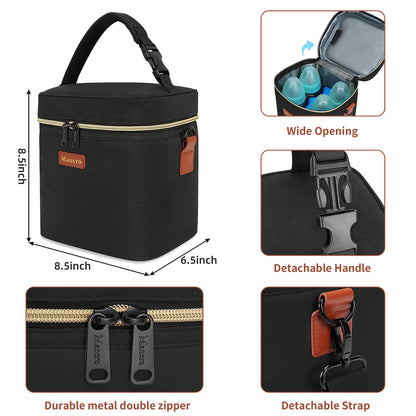 Breastmilk Cooler Bag with Ice Pack,Insulated Baby Bottle Cooler Bag