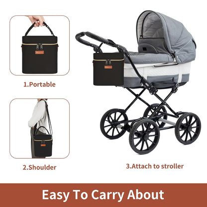 Breastmilk Cooler Bag with Ice Pack,Insulated Baby Bottle Cooler Bag