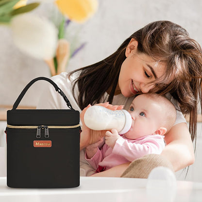 Breastmilk Cooler Bag with Ice Pack,Insulated Baby Bottle Cooler Bag
