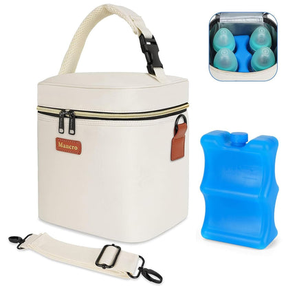 Breastmilk Cooler Bag with Ice Pack,Insulated Baby Bottle Cooler Bag