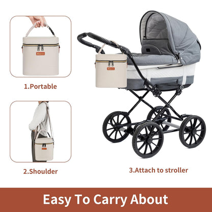 Breastmilk Cooler Bag with Ice Pack,Insulated Baby Bottle Cooler Bag