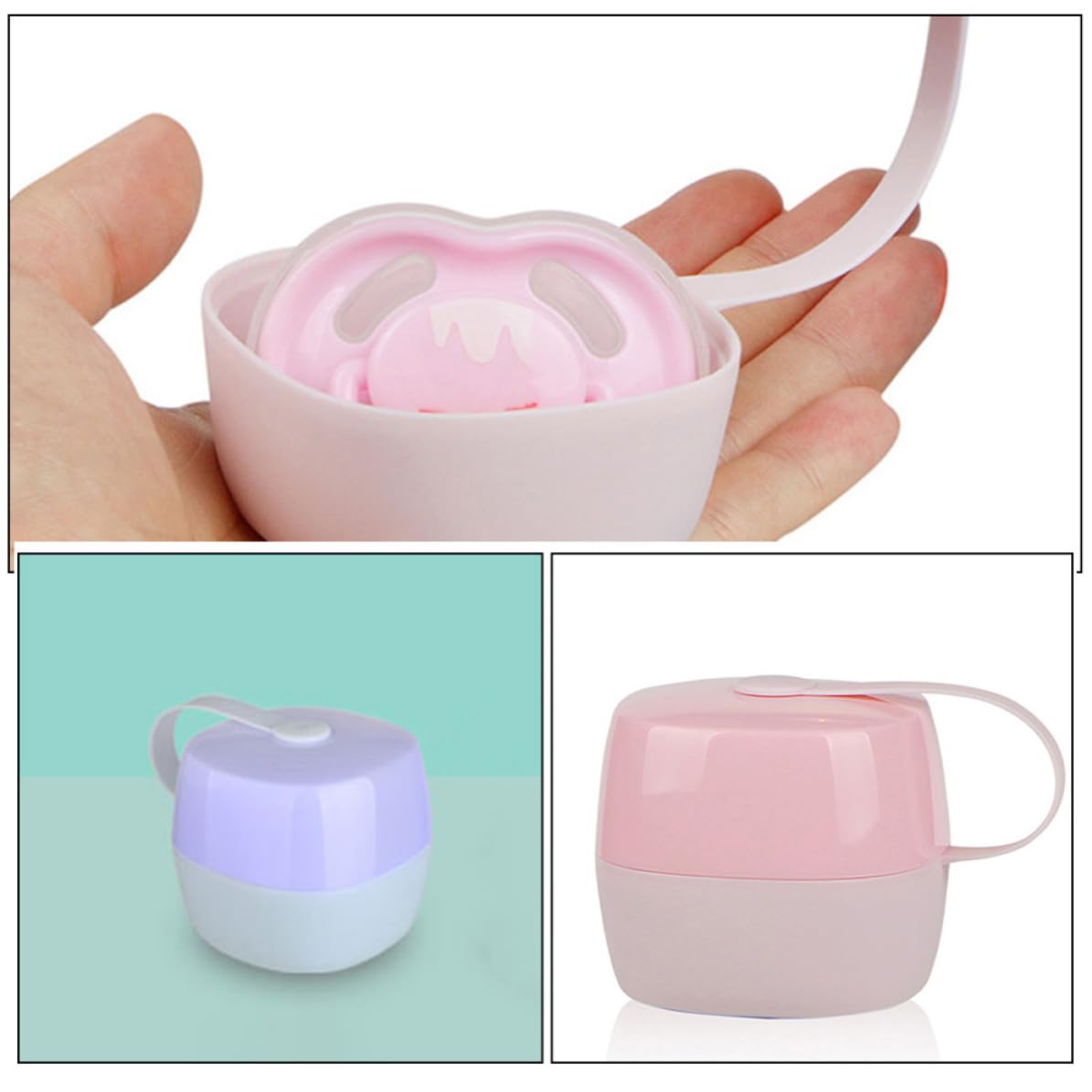 Portable Storage Box 4pcs Cute Pp Holder, for Travel