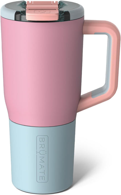 Müv - 25oz 100% Leak Proof Insulated Coffee Mug with Handle & Lid - Stainless Steel Coffee Travel Mug - Double Walled Coffee Cup (Primrose)