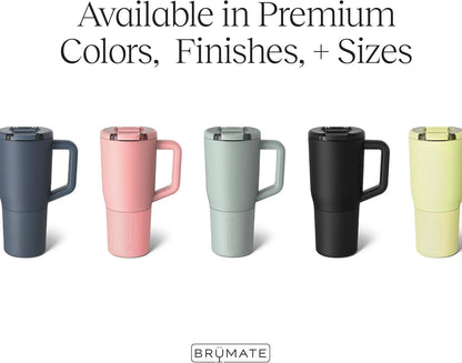 Müv - 25oz 100% Leak Proof Insulated Coffee Mug with Handle & Lid - Stainless Steel Coffee Travel Mug - Double Walled Coffee Cup (Primrose)