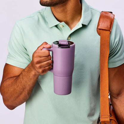 Müv - 25oz 100% Leak Proof Insulated Coffee Mug with Handle & Lid - Stainless Steel Coffee Travel Mug - Double Walled Coffee Cup (Primrose)