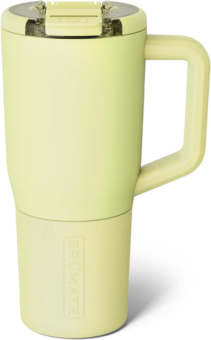 Müv - 25oz 100% Leak Proof Insulated Coffee Mug with Handle & Lid - Stainless Steel Coffee Travel Mug - Double Walled Coffee Cup (Primrose)