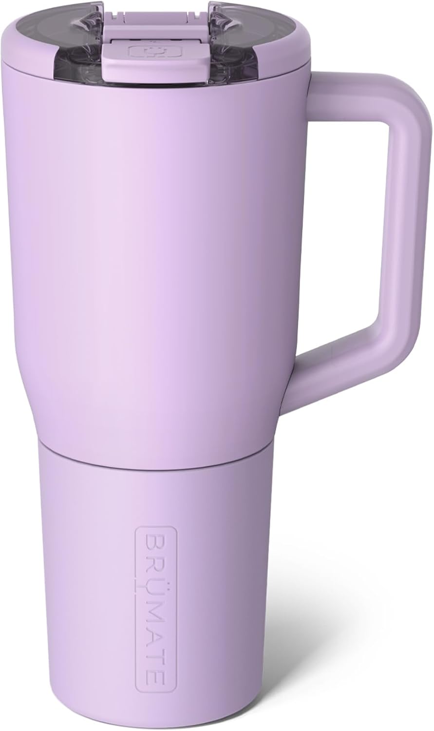 Müv - 25oz 100% Leak Proof Insulated Coffee Mug with Handle & Lid - Stainless Steel Coffee Travel Mug - Double Walled Coffee Cup (Primrose)