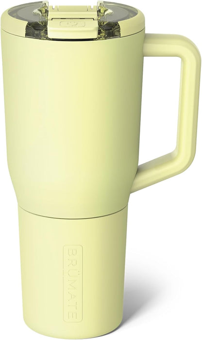 Müv - 25oz 100% Leak Proof Insulated Coffee Mug with Handle & Lid - Stainless Steel Coffee Travel Mug - Double Walled Coffee Cup (Primrose)